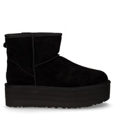Classic Mini Platform stivaletto caldo in pelle nero | Boscaini Scarpe