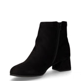 Tronchetto in tessuto scamosciato con zip nero | Boscaini Scarpe