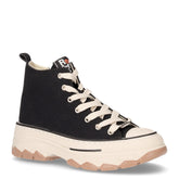 Sneaker in ecopelle con platform nero | Boscaini Scarpe