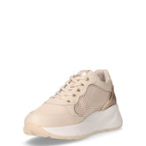 Sneaker in pelle e tessuto latte | Boscaini Scarpe