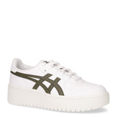 Japan sneaker in pelle ed ecopelle bianco oliva | Boscaini Scarpe