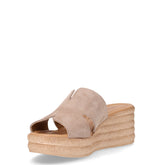 Ciabatta con zeppa in pelle terra | Boscaini Scarpe