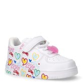 Sneaker in ecopelle stampa graffiti bambina bianco | Boscaini Scarpe