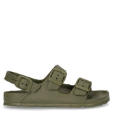Sandalo da bambino in gomma verde militare | Boscaini Scarpe