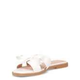 Ciabatta con fiocco in ecopelle bianco | Boscaini Scarpe