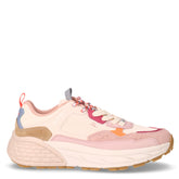 Groove Mesh sneaker in tessuto e pelle rosa | Boscaini Scarpe