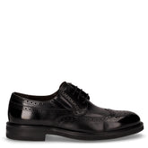 Stringata in pelle nero | Boscaini Scarpe