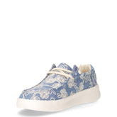 Demy stringata sportiva in tessuto denim blue | Boscaini Scarpe