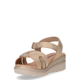 Sandalo con zeppa gold | Boscaini Scarpe