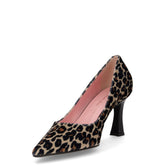 Décolleté a punta in ecopelle nero beige | Boscaini Scarpe