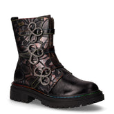 Anfibio in pelle con fibbie decorative nero | Boscaini Scarpe