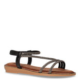 Sandalo in ecopelle con strass nero - TOO LIKE | Boscaini Scarpe