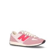 471 sneaker in pelle e tessuto rosa | Boscaini Scarpe