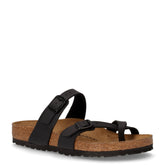 Gizeh ciabatta infradito in pelle nero | Boscaini Scarpe