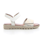 Sandalo in ecopelle bianco oro | Boscaini Scarpe