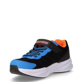 Microspec Tread sneaker in tessuto ed ecopelle blu nero arancio | Boscaini Scarpe
