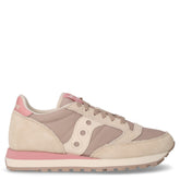 Jazz Original sneaker in tessuto e pelle beige tofu rosa | Boscaini Scarpe
