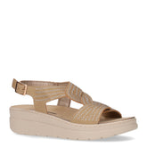 Sandalo con zeppa e strass beige - Sandali Con Tacco Donna | Boscaini Scarpe