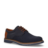 Stringata casual in ecopelle e tessuto blu scuro | Boscaini Scarpe