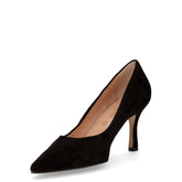 Décolleté a punta in pelle nero camoscio | Boscaini Scarpe