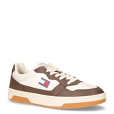 JTM Cupsole sneaker in pelle avorio marrone - TOMMY HILFIGER | Boscaini Scarpe