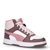 Rebound slam mid jr sneaker alta in ecopelle ragazza rosa e marrone | Boscaini Scarpe