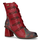 Tronchetto con zip in pelle rosso | Boscaini Scarpe