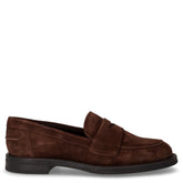 Mocassino in pelle scamosciata cacao | Boscaini Scarpe
