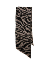 Sciarpa stampa animalier in tessuto beige nero - PIECES | Boscaini Scarpe