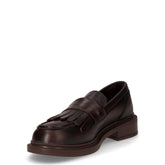 Mocassino in pelle con frangia cacao | Boscaini Scarpe