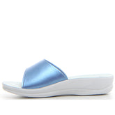 Ciabatta in ecopelle con strappo jeans bianco - Ciabatte Donna | Boscaini Scarpe