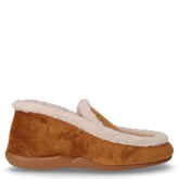 Pantofola chiusa in tessuto cammello | Boscaini Scarpe
