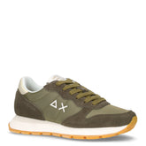 Ally Gold Silver sneaker in pelle e tessuto militare | Boscaini Scarpe