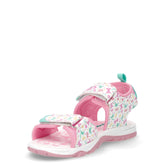 Sandalo in ecopelle e tessuto bambina rosa bianco | Boscaini Scarpe