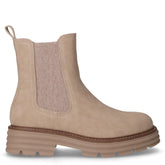 Stivaletto in ecopelle con zip taupe | Boscaini Scarpe