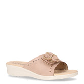 Ciabatta in ecopelle con zeppa beige | Boscaini Scarpe