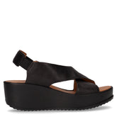 Sandalo con zeppa nero | Boscaini Scarpe