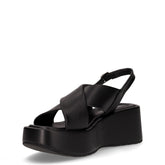 Sandalo con zeppa black | Boscaini Scarpe