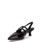 Slingback a punta in ecopelle nero | Boscaini Scarpe