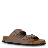 Arizona ciabatta in pelle grigio taupe | Boscaini Scarpe