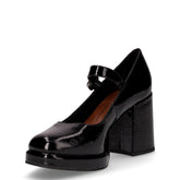 Décolleté in ecopelle con cinturino nero | Boscaini Scarpe