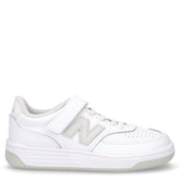 080 sneaker in ecopelle bambino bianco grigio | Boscaini Scarpe