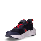 Snipe 4 JR sneaker in tessuto ed ecopelle bambino blu corsaro rosso | Boscaini Scarpe