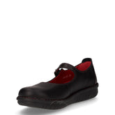 Ballerina casual in pelle con cinturino nero | Boscaini Scarpe