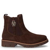 Stivaletto in pelle scamosciatacon zip cacao | Boscaini Scarpe