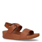 Sandalo con zeppa in pelle e gomma marrone | Boscaini Scarpe