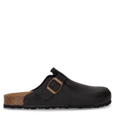 Ciabatta in pelle nero | Boscaini Scarpe