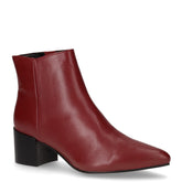 Tronchetto in pelle con zip rosso - Tronchetti Donna | Boscaini Scarpe