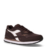 N.92 sneaker in tessuto ed ecopelle chicco di caffè | Boscaini Scarpe