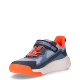 Pro-ran sneaker in tessuto ed ecopelle bambino blu arancio | Boscaini Scarpe